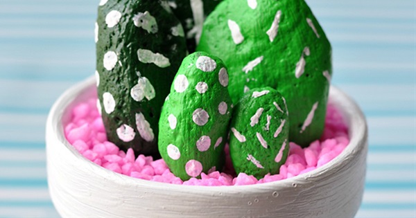 How to Make a Cactus Stone Planter